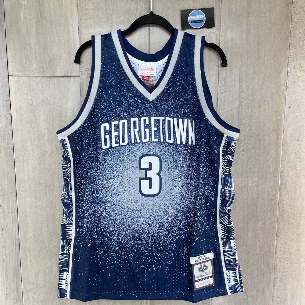 Mitchell & Ness Georgetown Hoyas Allen Iverson 95-96 Jersey Blue Gray Medium